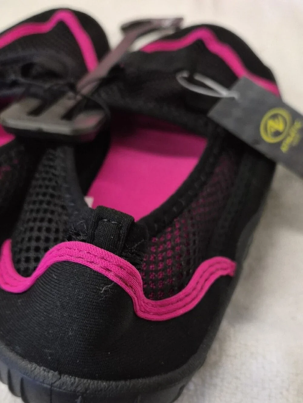 Athletic Works Black and Pink Women's Mesh Water Shoes Size 7-8
